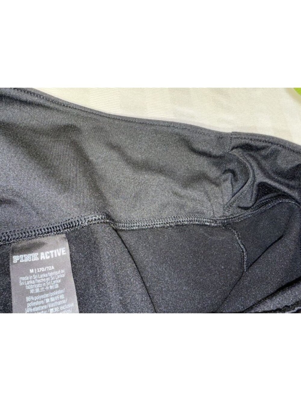 Victorias Secret Pink Active Leggings High Rise 4 Pockets Size Medium Black - Picture 10 of 12